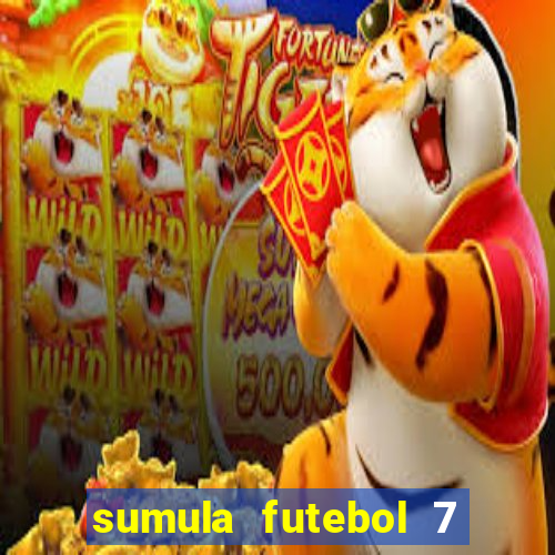 sumula futebol 7 society excel